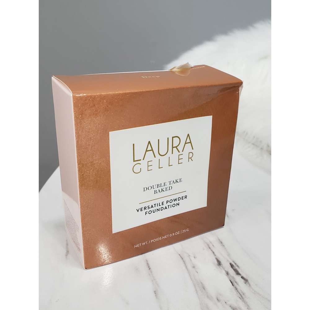 NEW Laura Geller Double Take Baked Versatile Powder Foundation Deep 0.9 oz